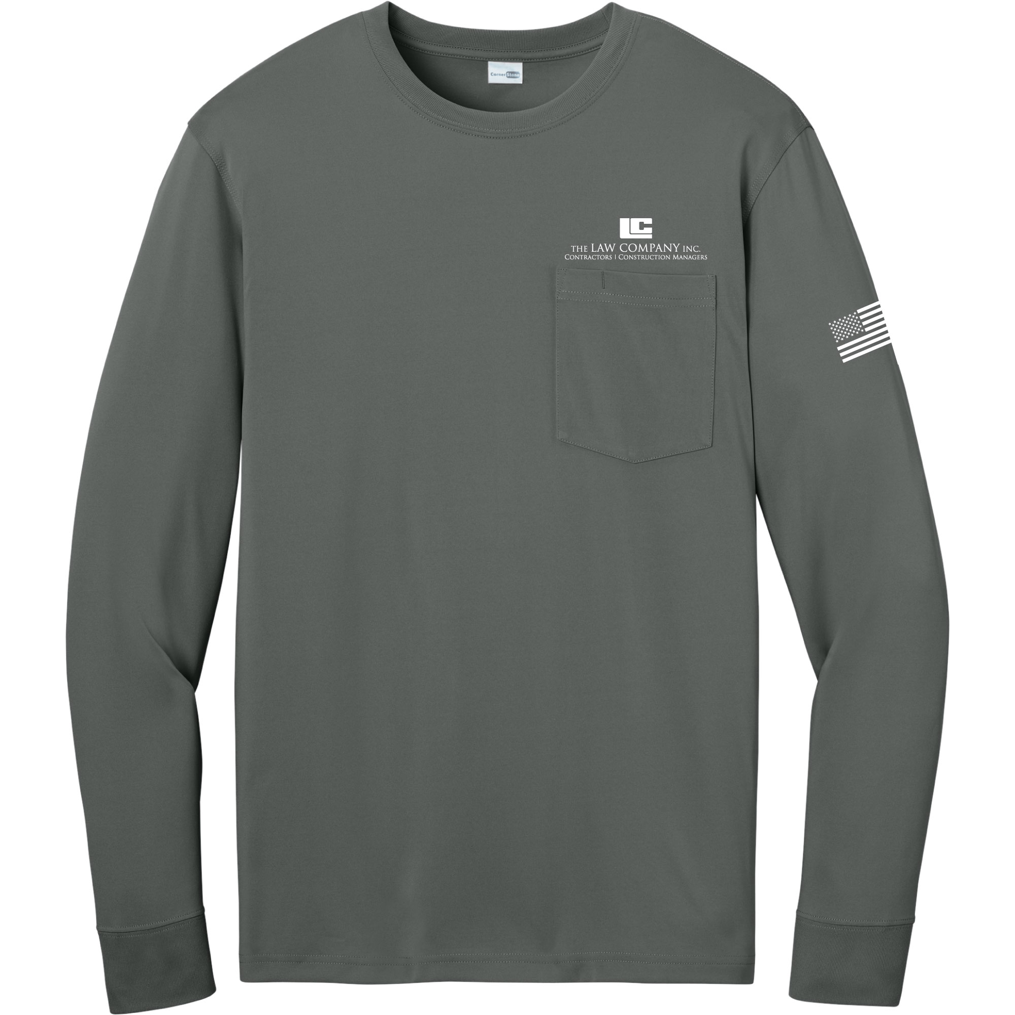 CornerStone Long Sleeve Pocket Tee